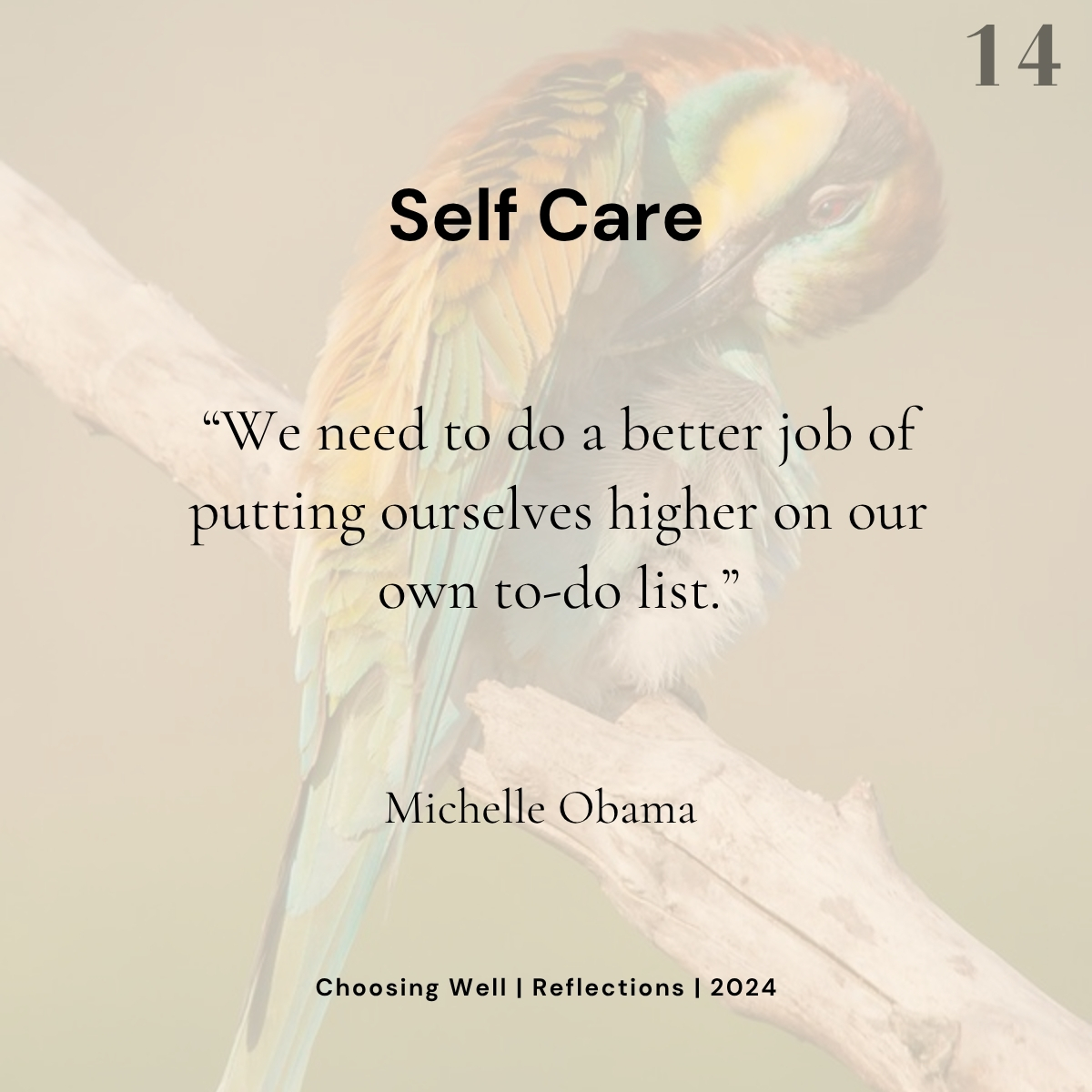 Choose Selfcare reflection card