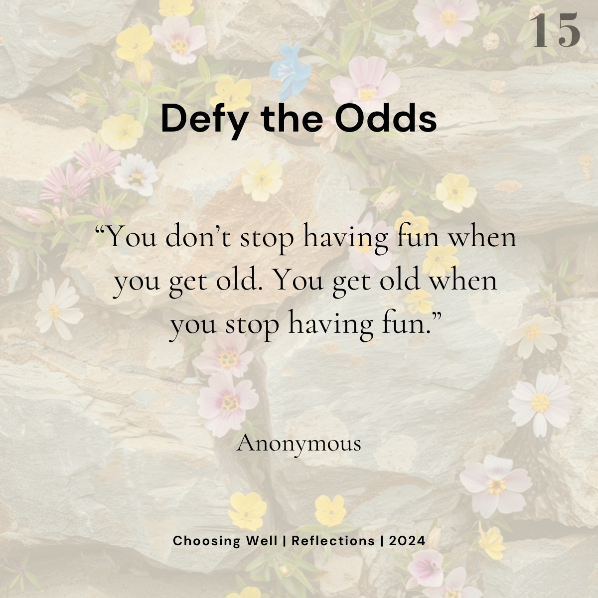 Choose to Defy reflection card