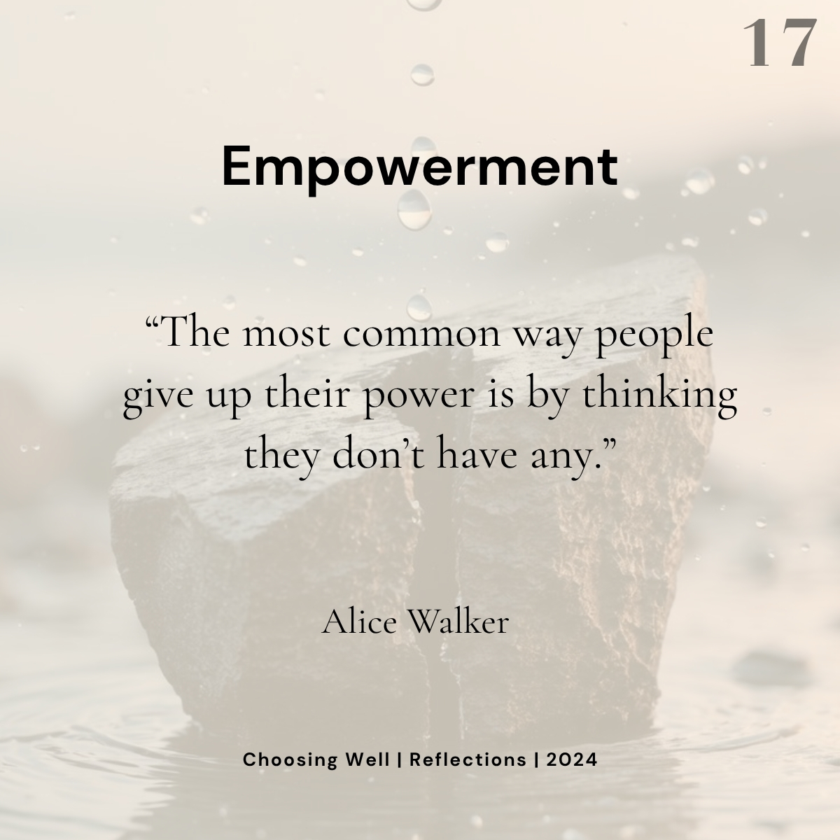 Choose Empowerment reflection card