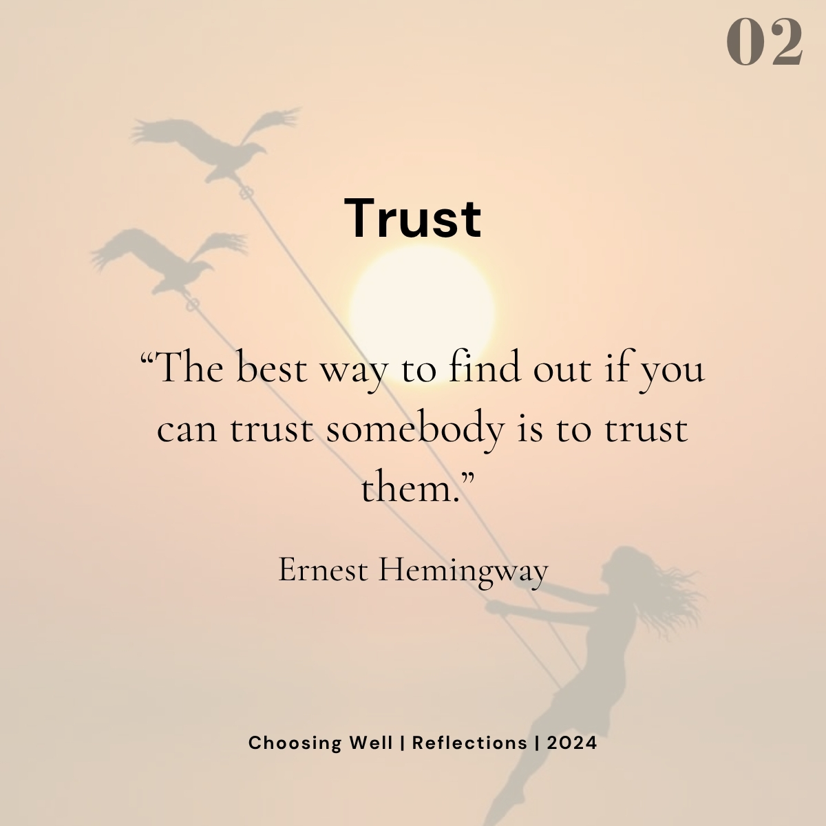 Choose to Trust reflection card