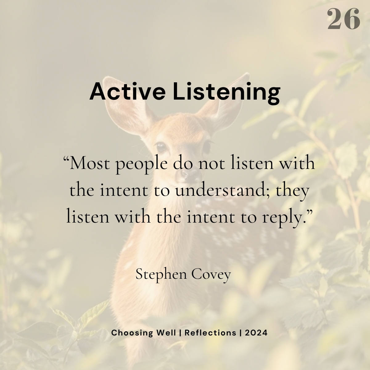Choose to Listen reflection card
