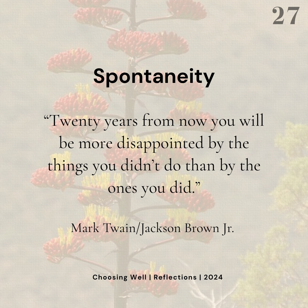 Choose Spontaneity reflection card