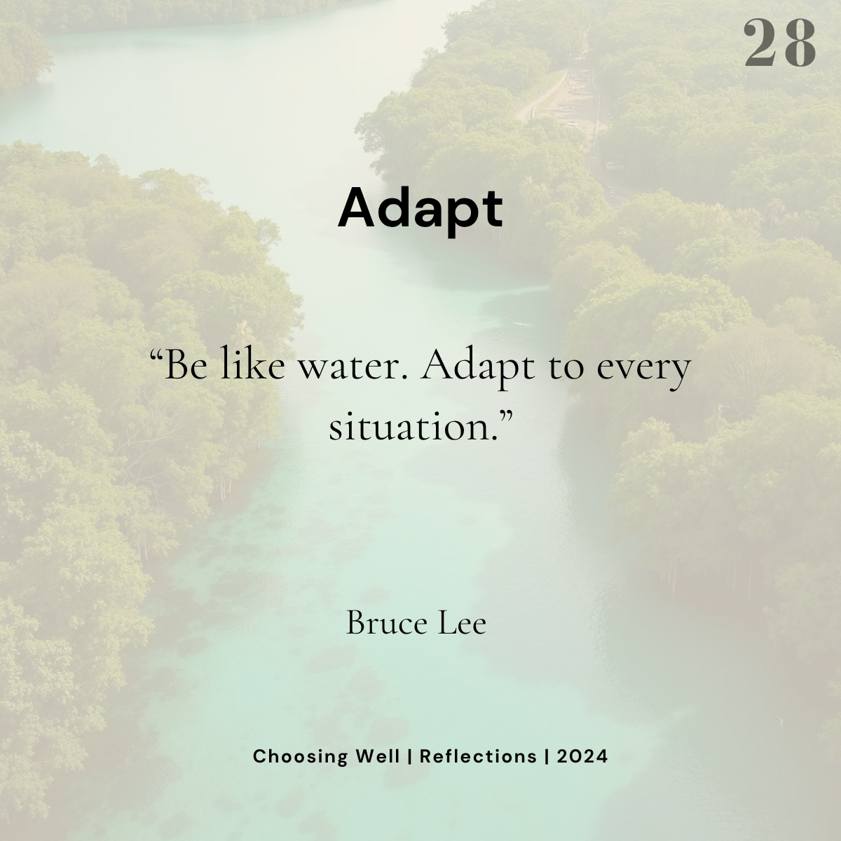 Choose to Adapt reflection card