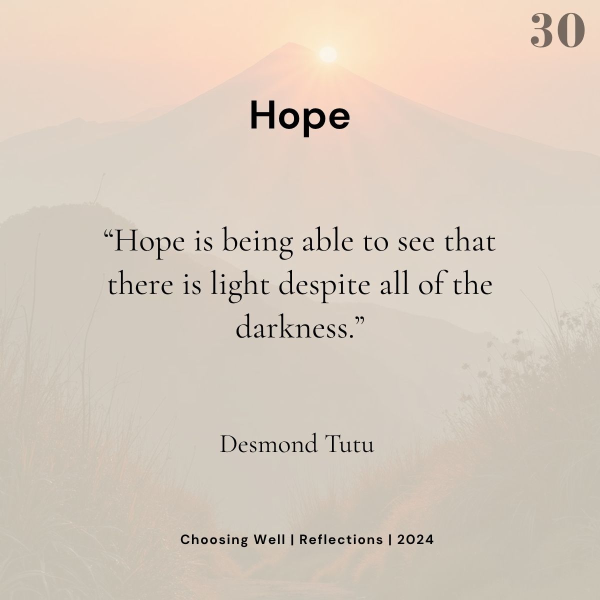 Choose Hope reflection card