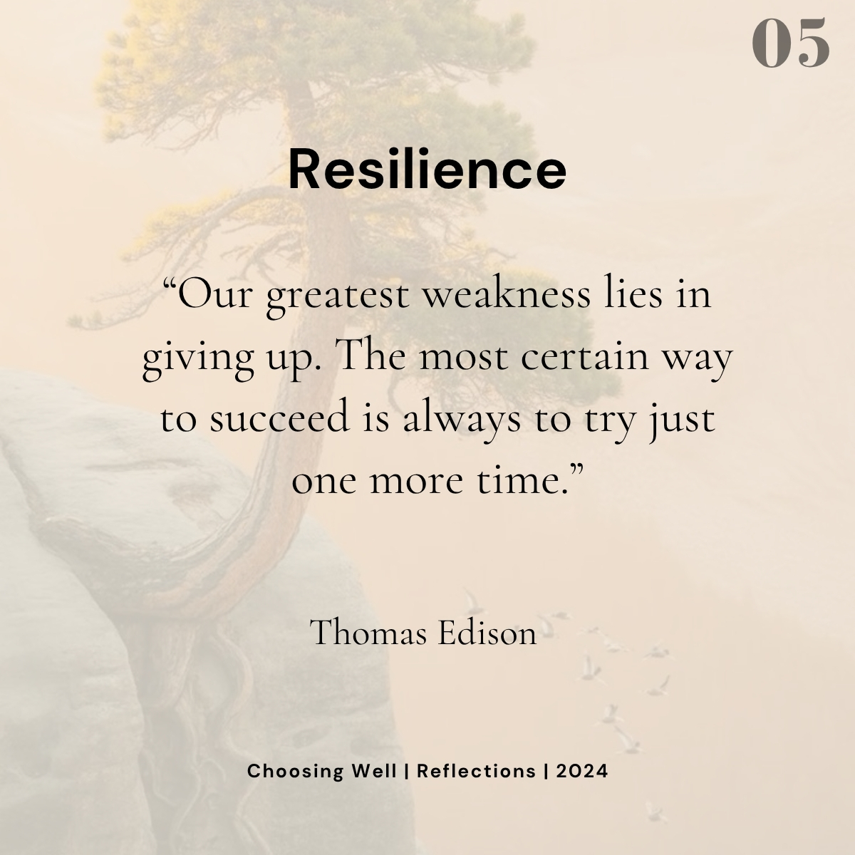 Choose Resilience reflection card