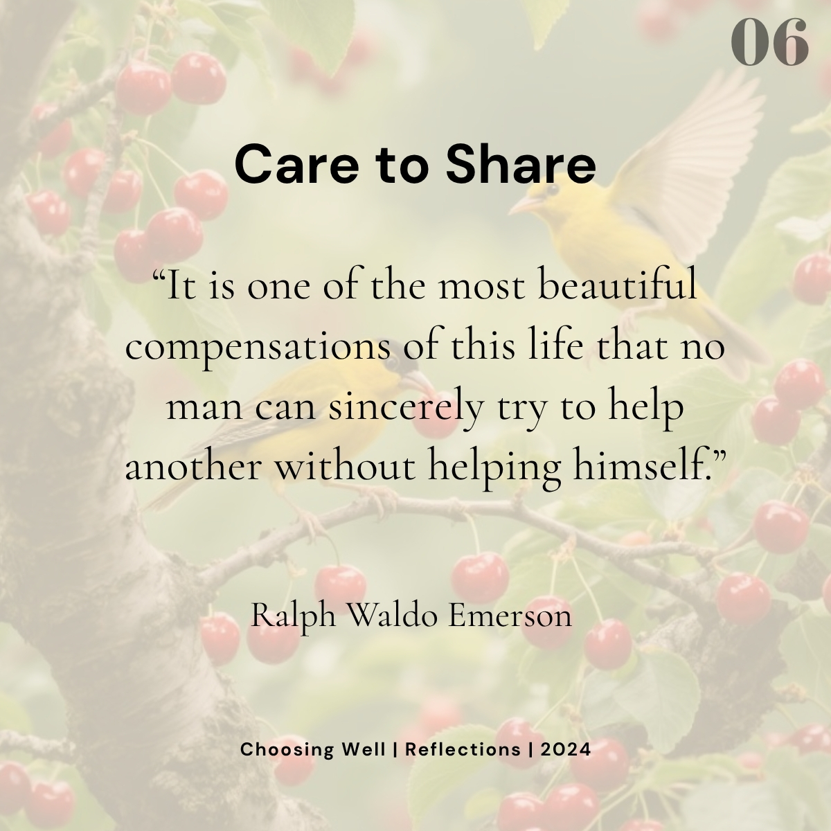 Choose to Share reflection card