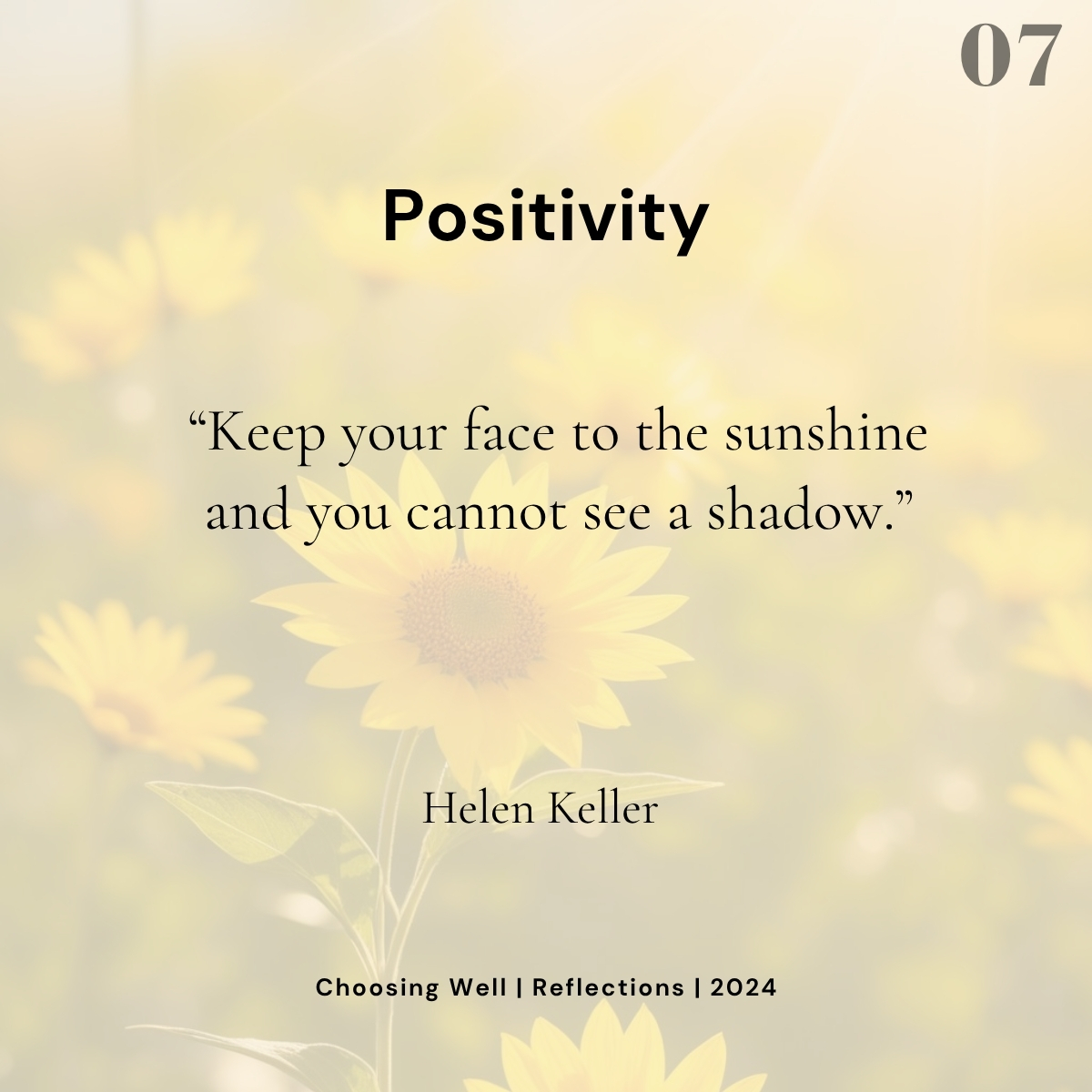 Choose Positivity reflection card