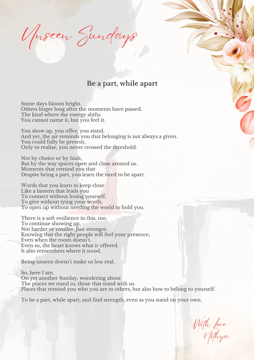 Be a part, while apart — Unseen Sundays