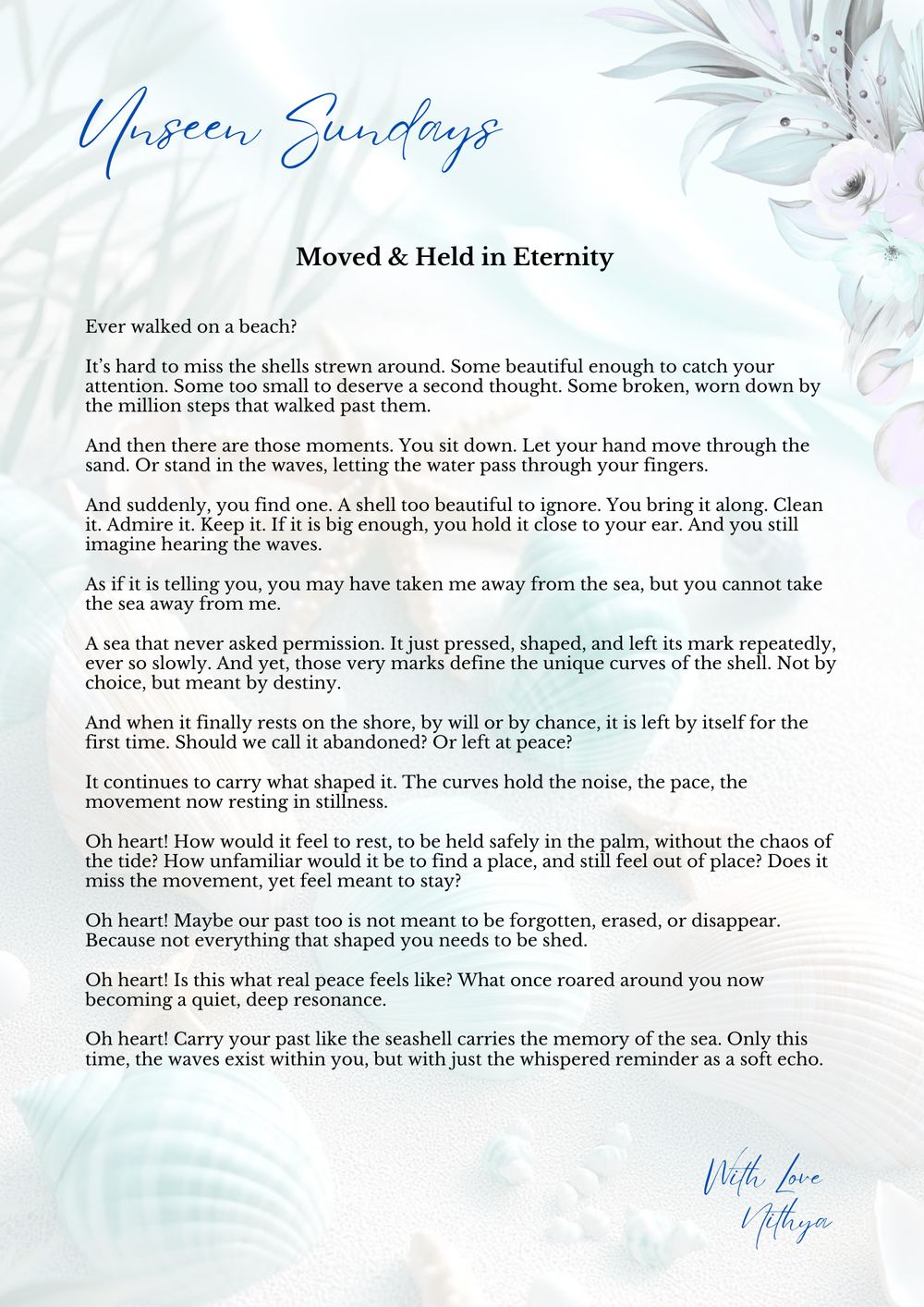Moved & Held in Eternity — Unseen Sundays