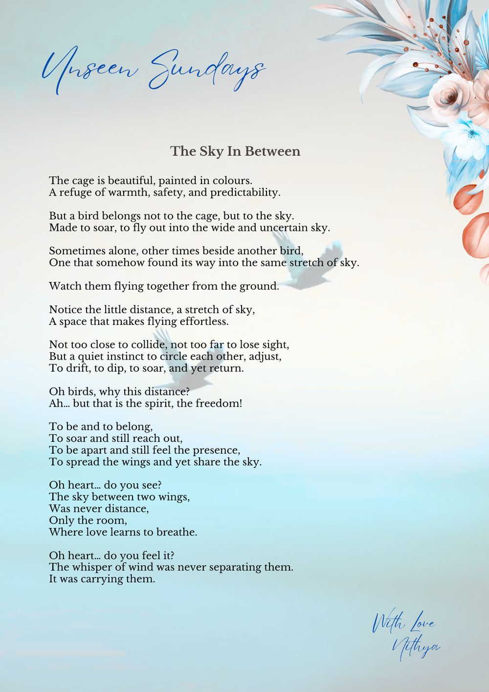 The Sky In Between — Unseen Sundays
