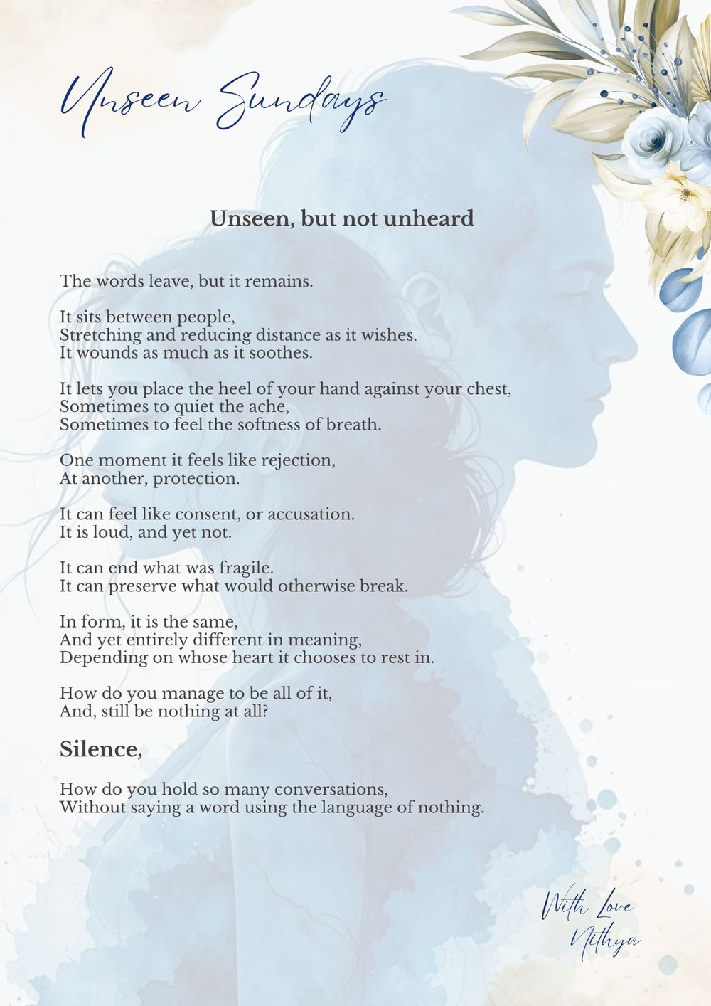 Unseen, but not unheard — Unseen Sundays